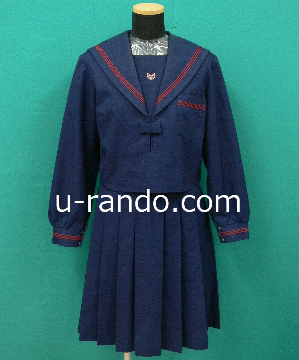 コスプレ衣装　#9334　高司・赤2本ラインの冬セーラーセット・サイズ165