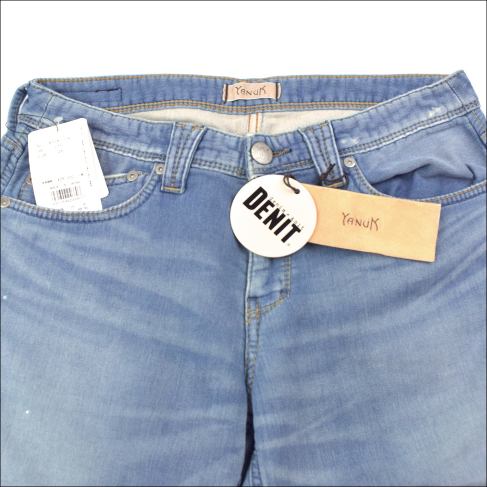 未使用 ヤヌーク YANUK DENIT CECIL デニット パンツ 26 ブルー VTH 