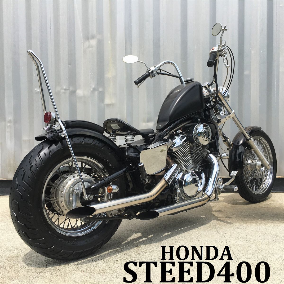 フルカスタム チョッパー! スティード 400 NC26 スポーツタンク 検