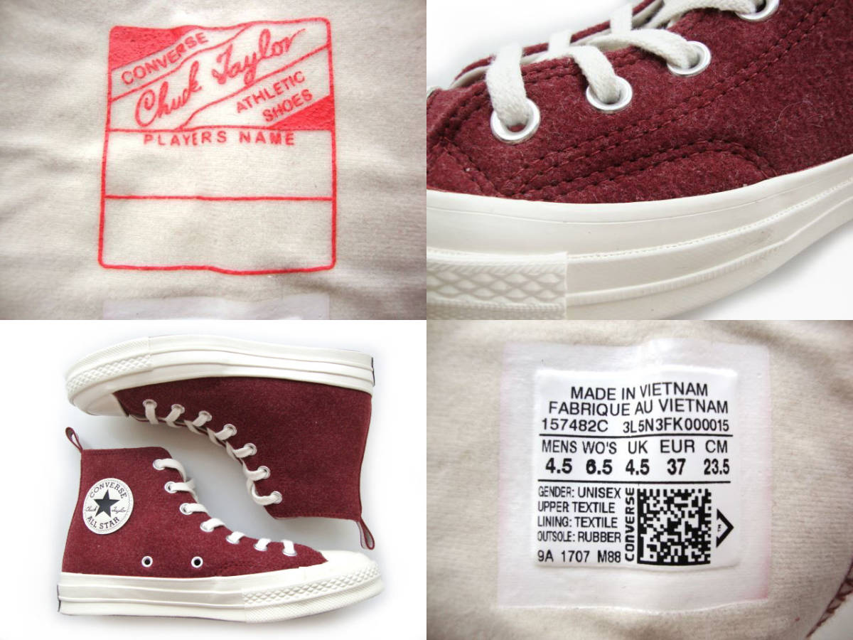 新品 限定CONVERSE CHUCK TAYLOR ALL STAR 70 HI Top 23.5cm USA7.5