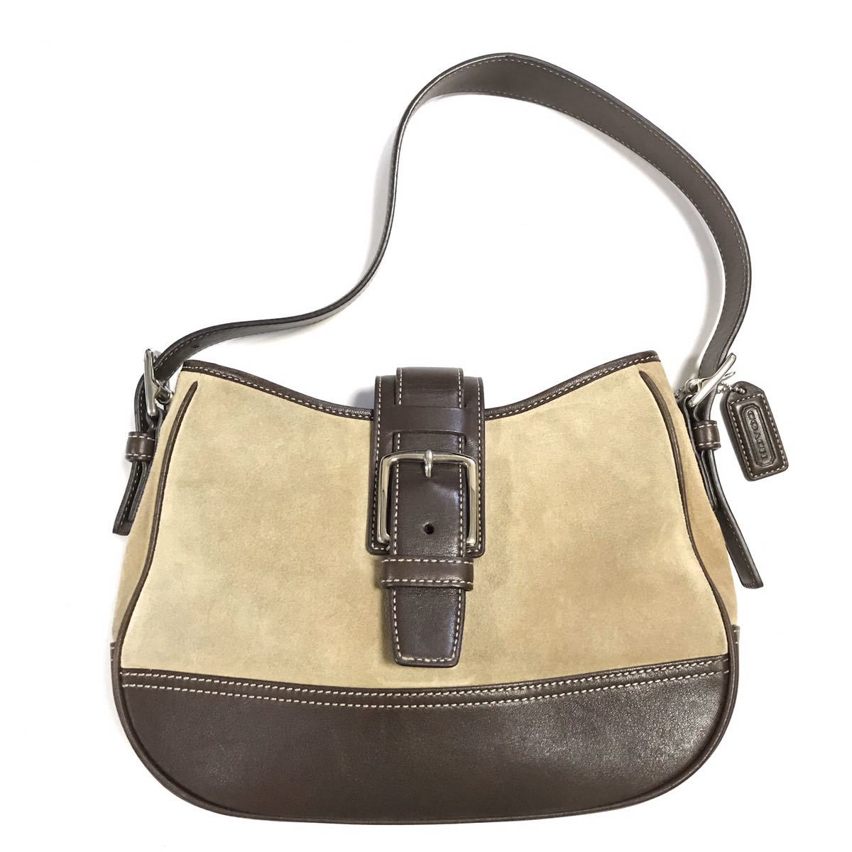 本物保証】 コーチ COACH ワンショルダーバッグ 4148 レザー ブラウン  