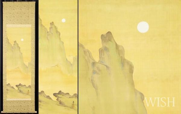 【真作】【WISH】尾竹国観「帰雁」日本画 掛軸 絹本 共箱 　　〇尾竹三兄弟 文展無鑑査 門下に織田観潮 #21070197