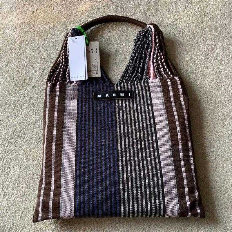 マルニ MARNI ハンモックバッグ - マルチストライプ ストライプ 新品