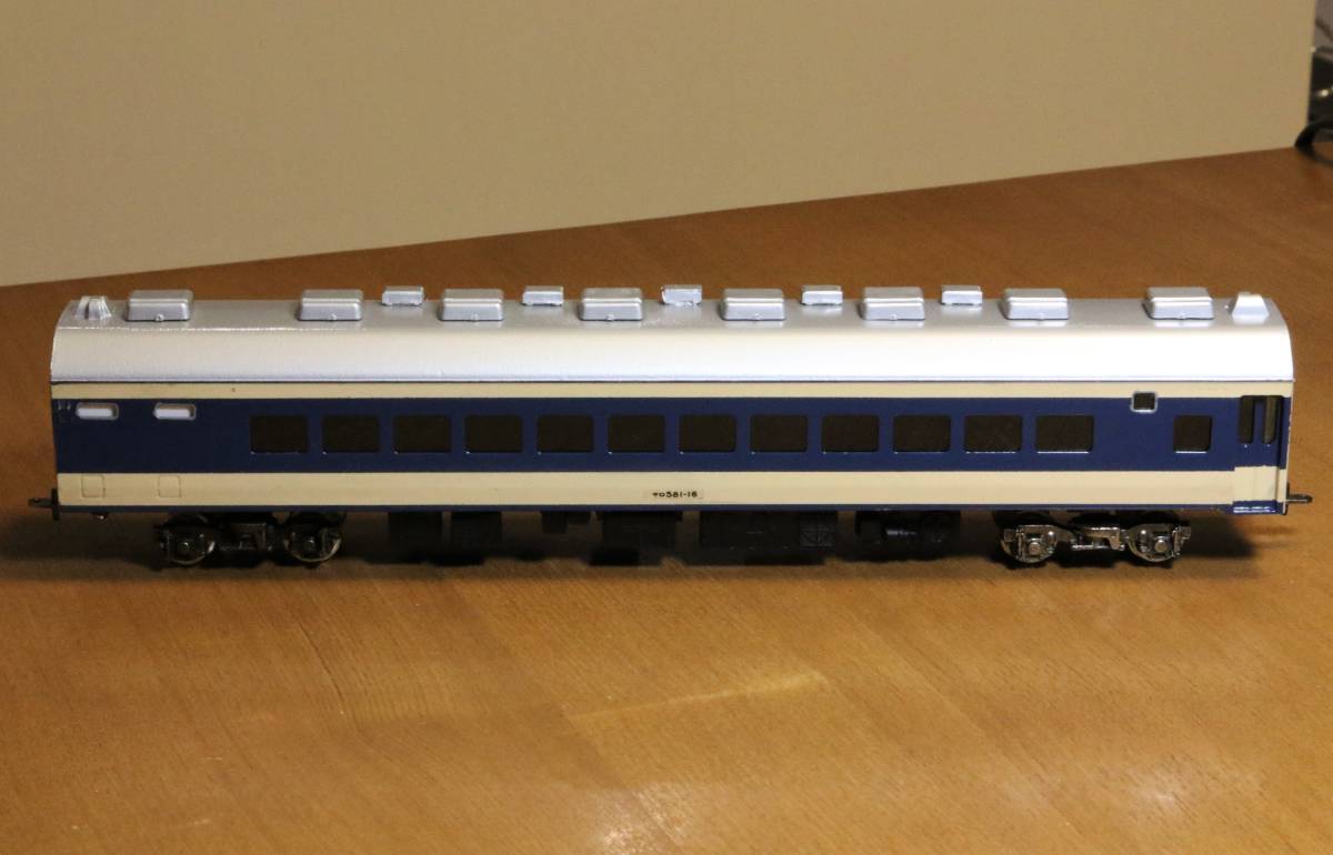 古いカツミの581系、増結セット1風4両。ジャンク扱い1円スタートNCNRで