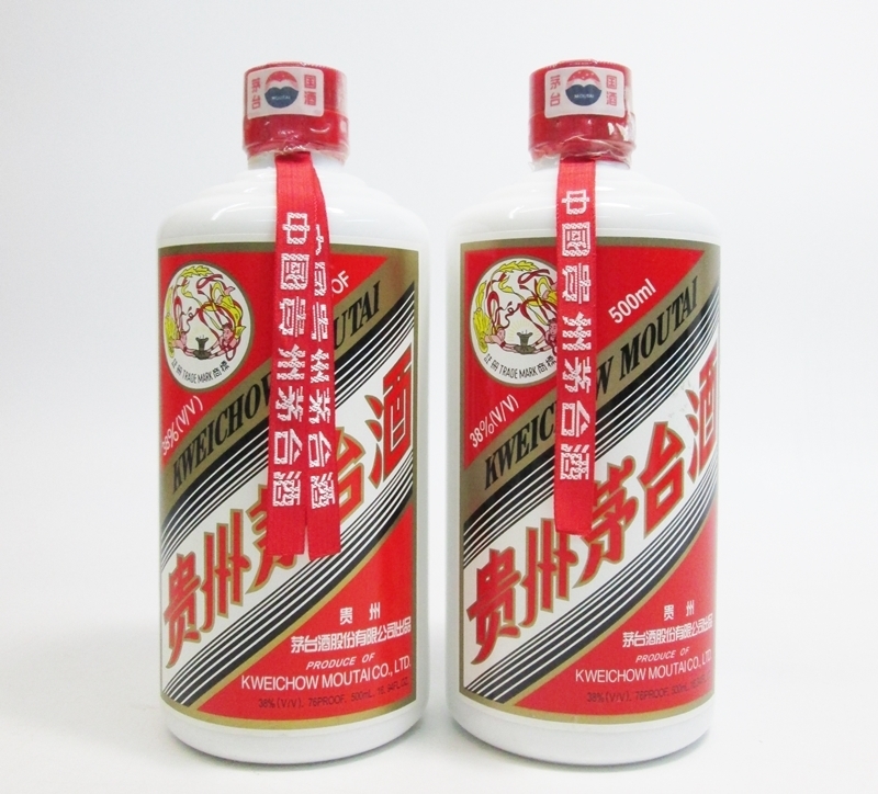 ZE516☆★18古酒☆貴州 茅台酒☆マオタイ酒☆2002年・2003年☆500ml☆38%☆天女☆2本☆未開栓