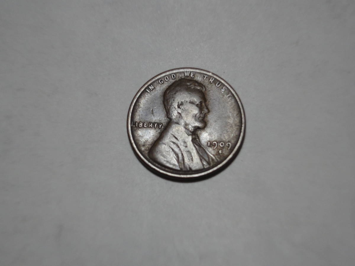 アメリカ ホウィート1セント硬貨 1909S One cent 1909