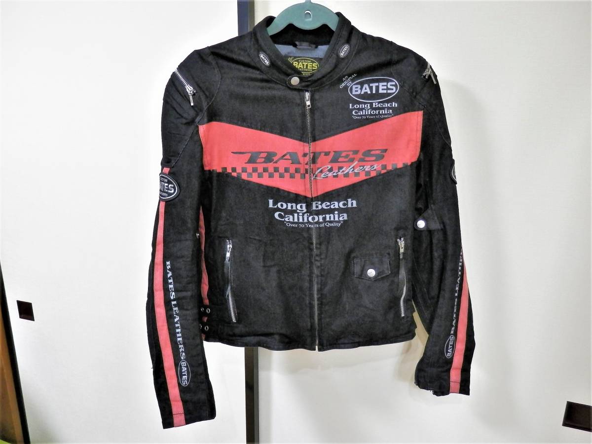 ★美品★BATES ベイツ★シングルライダースジャケット★Lサイズ★黒　ブラック ☆格安☆ BATES ベイツ シングル ライダースジャケット ブラック