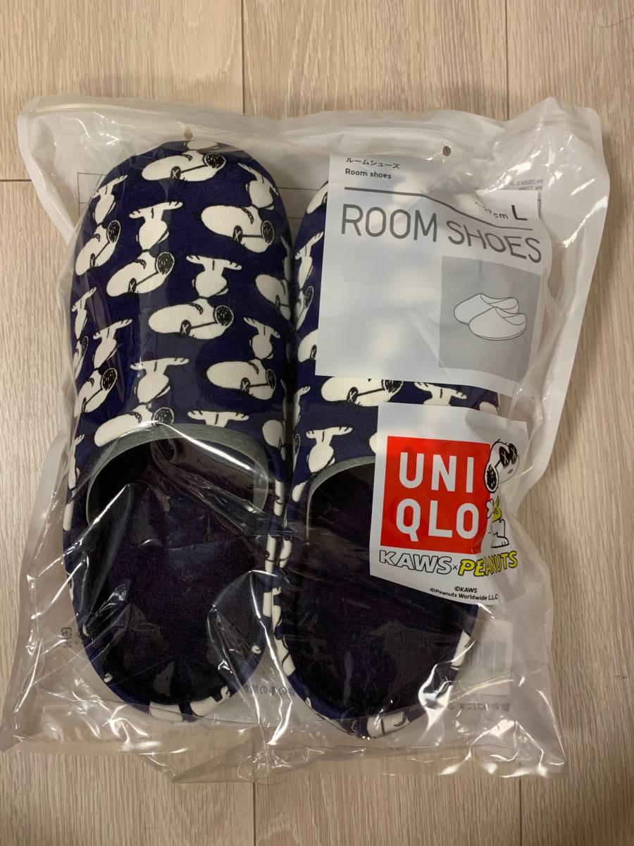 新品未開封】KAWS x Peanuts UNIQLO ルームシューズ Room Shoes L