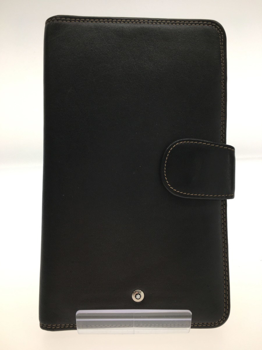 MONTBLANC◇モンブラン/パスポートケース/服飾雑貨/レザー/BLK/無地