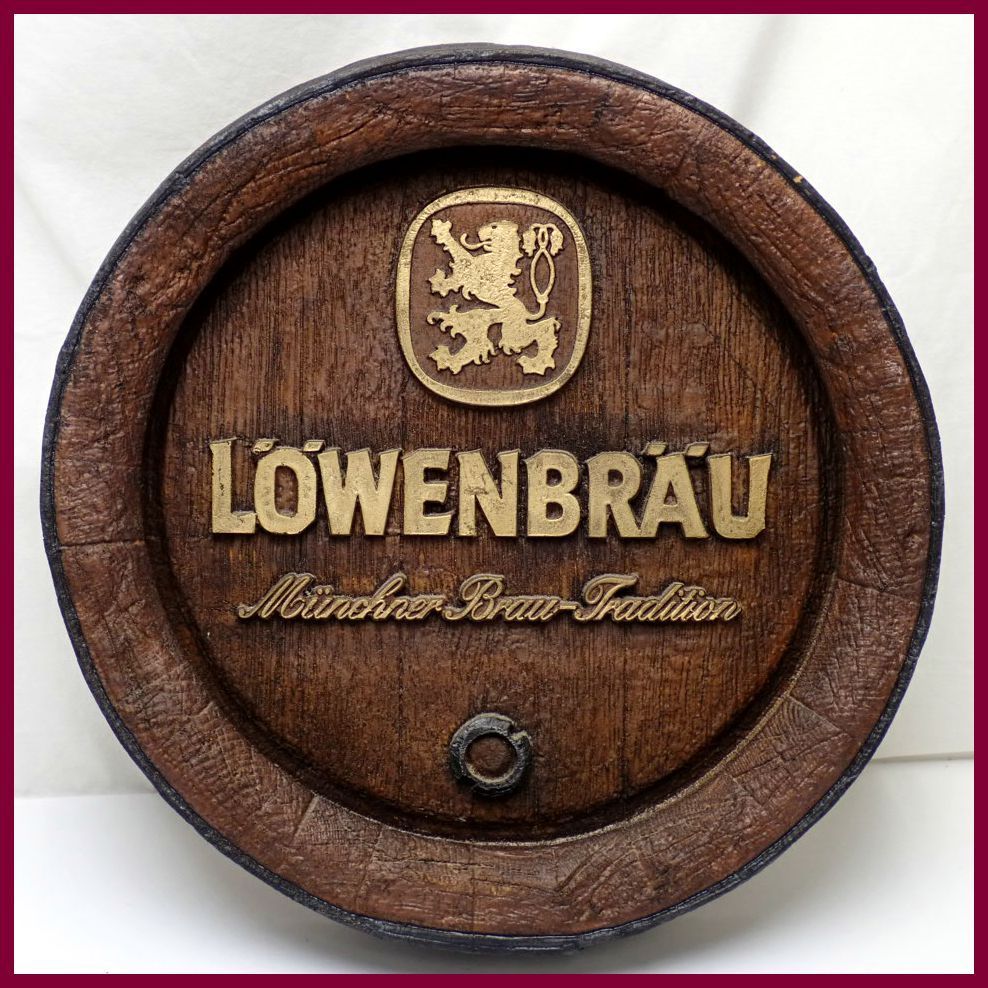 レーベンブロイ LÖWENBRÄU 木製看板 ネオンサイン アンティーク 