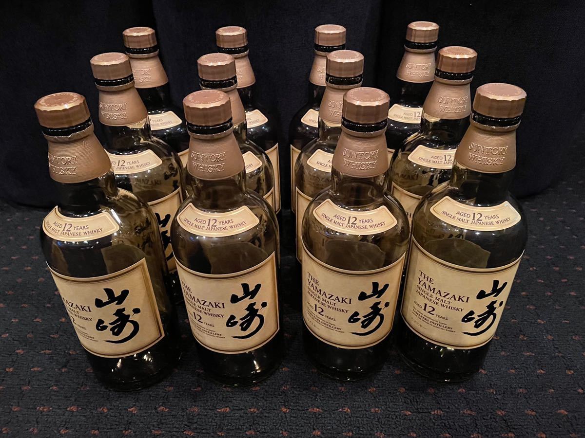 山﨑12年 サントリー ウイスキー 美品 空瓶 12本セット サントリー