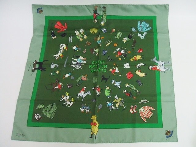1-0906G♪ R&D.M.Co- B.S PANEL SCARF BRITISH SPORTS ブリティッシュ