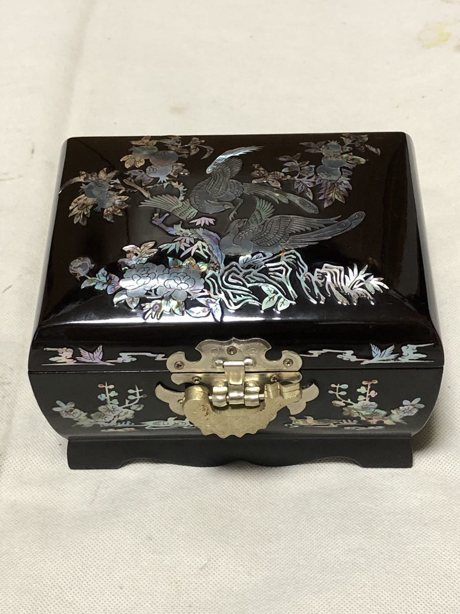 4344 送料無料 螺鈿細工 ジュエリーボックス 宝石箱 オルゴール 小物入れ_1