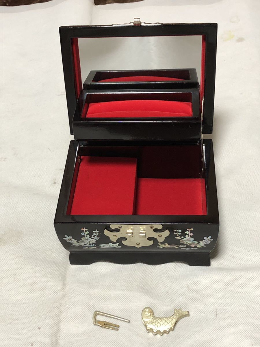 4344 送料無料 螺鈿細工 ジュエリーボックス 宝石箱 オルゴール 小物入れ_8