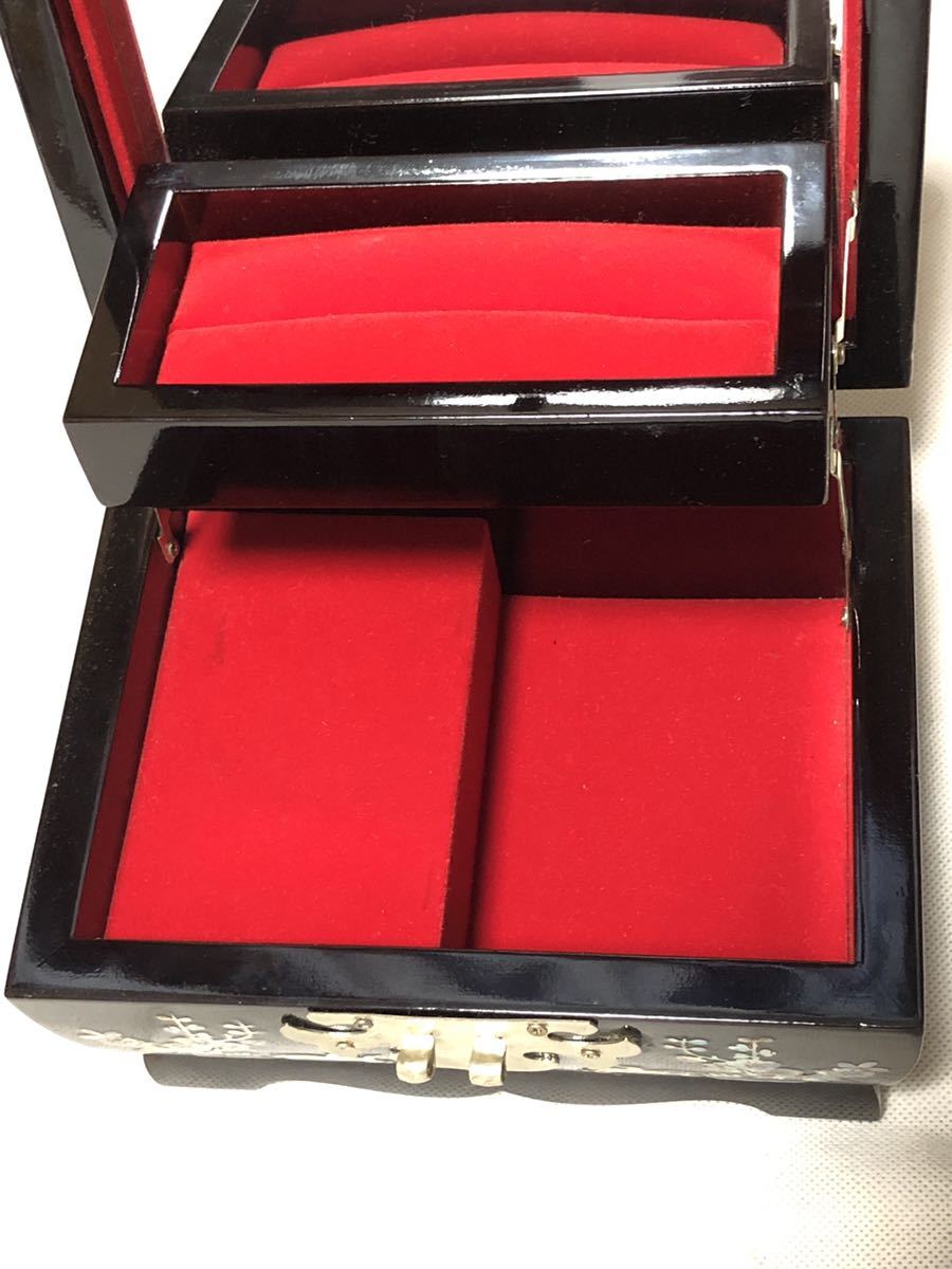 4344 送料無料 螺鈿細工 ジュエリーボックス 宝石箱 オルゴール 小物入れ_9