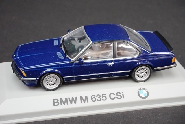 PMA ミニチャンプス 1/43 BMW 635 CSi 1984-1989 ブルー ディーラー