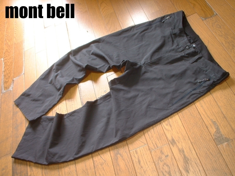 mont bellライトトレッキングパンツ黒ストレッチXLブラック正規1105459モンベルアウトドア耐久撥水加工オールシーズンクライミング