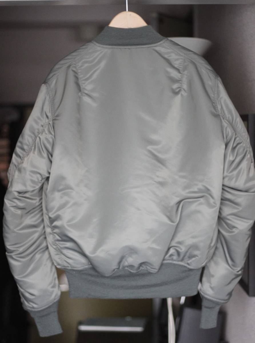 美品☆N.HOOLYWOOD x ALPHA☆ MA-1 カーキグレー 36 中綿 リバーシブル  