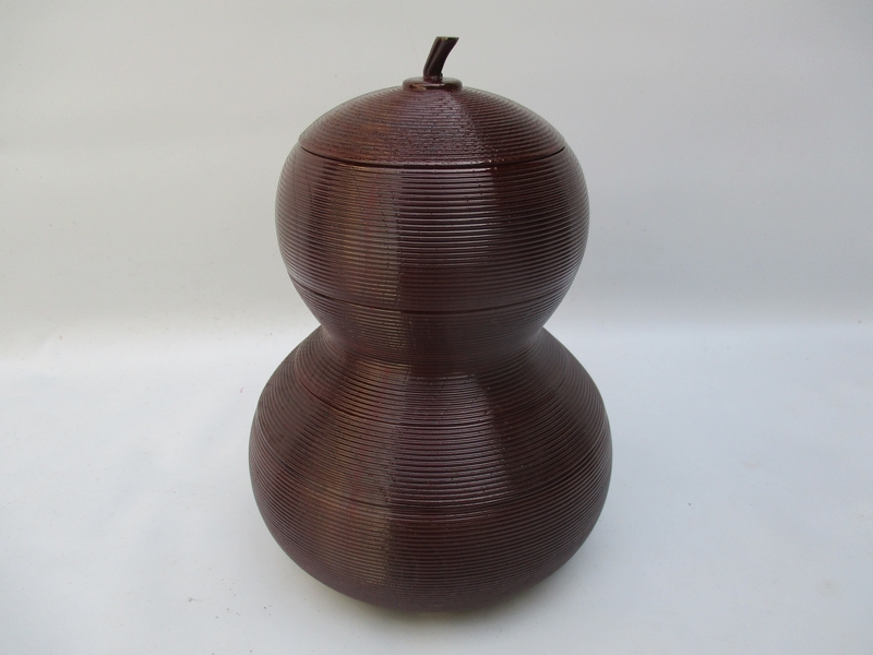 長寛写砂金袋形食籠 菓子器 八世象彦 牡丹唐草 八代西村彦兵衛 富貴