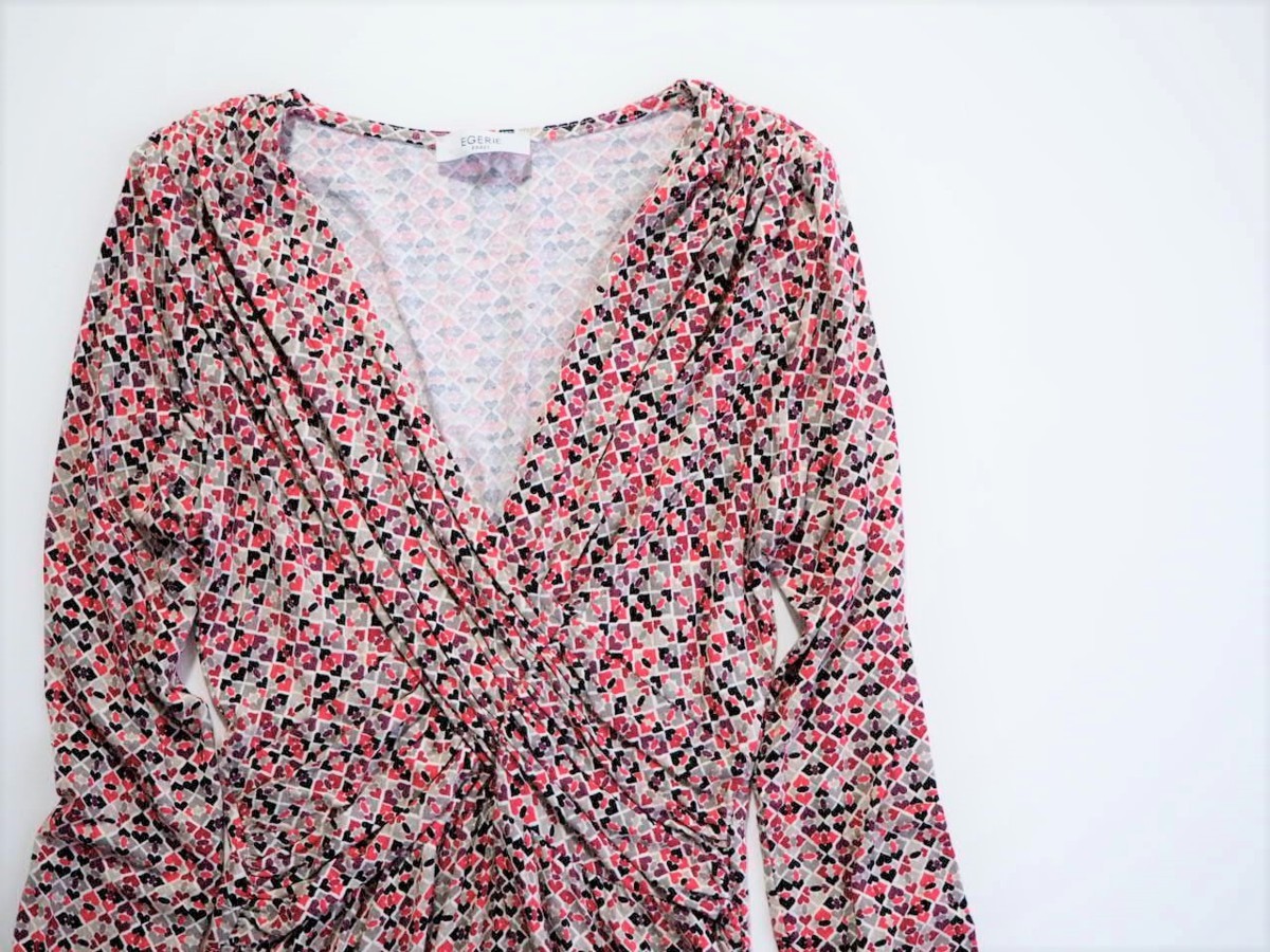 Egerie エジェリ フランス製 総柄 長袖 ストレッチジャージー ワンピース Sizet1 カシュクール風 レディース Mサイズ 売買されたオークション情報 Yahooの商品情報をアーカイブ公開 オークファン Aucfan Com