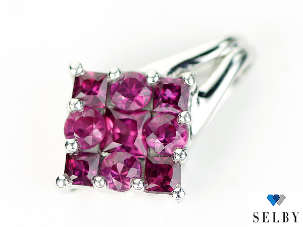 K18WG ルビー ペンダント 0.21ct　SELBY