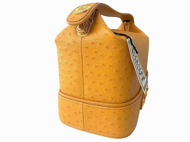 ヴェルサーチ バニティバッグ サンバースト オーストリッチ型押し