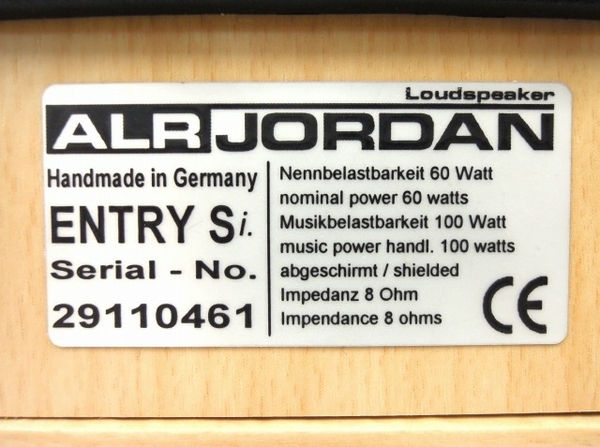 ALR/JORDAN ENTRY Si 小型 スピーカー ペア バスレフ型 オーディオ 中古 O5869153 Entry ALR Si 小型スピーカーALR Siの仕様 technicaの