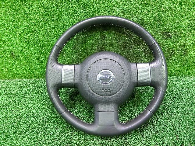 驚きの破格値，正規品 日産 キューブ BZ11 純正 ハンドル ステアリングホイール レザー 革 48430-1A25A(ステアリング、ハンドル本体)｜売買されたオークション情報、yahooの商品情報をアーカイブ公開 - オークファン 日産用