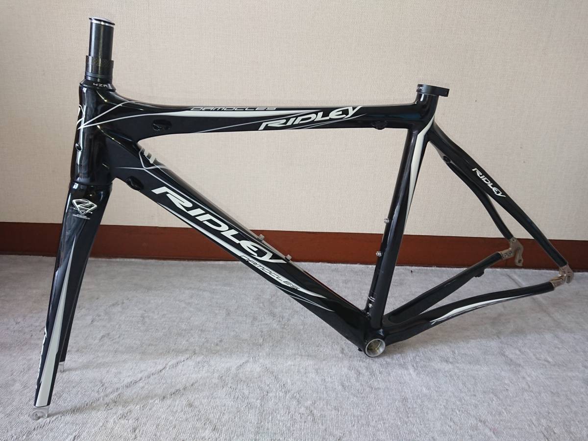 送料無料!良品! リドレー ダモクレス RIDLEY フル カーボン フレーム セット 黒 ブラック CNC ベルギー ヒルクライム ロングライド山の神