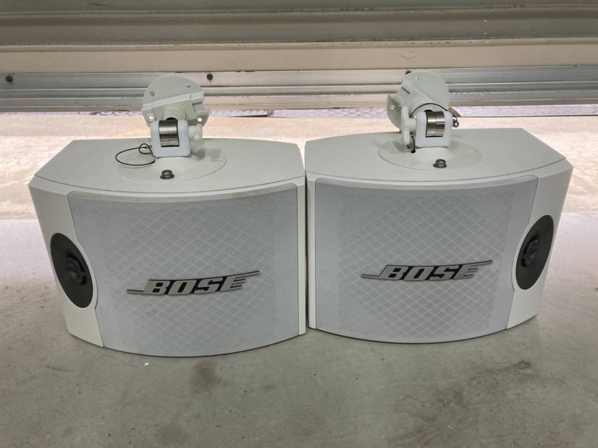 B41 Bose ボーズ 301V スピーカーシステム スピーカー 2way ペア ホワイト 釣り金具付 オーディオ機器 音響 中古 動作品 1円スタート