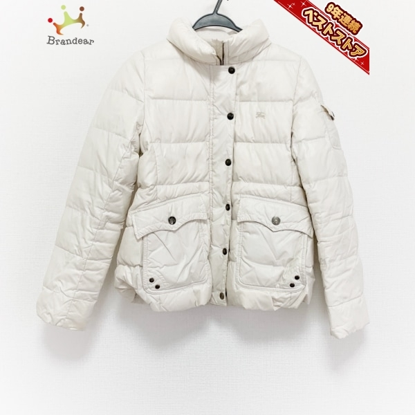 バーバリーブルーレーベル Burberry Blue Label ダウンジャケット サイズ38 M - アイボリー レディース 長袖/ジップアップ/冬 ジャケット