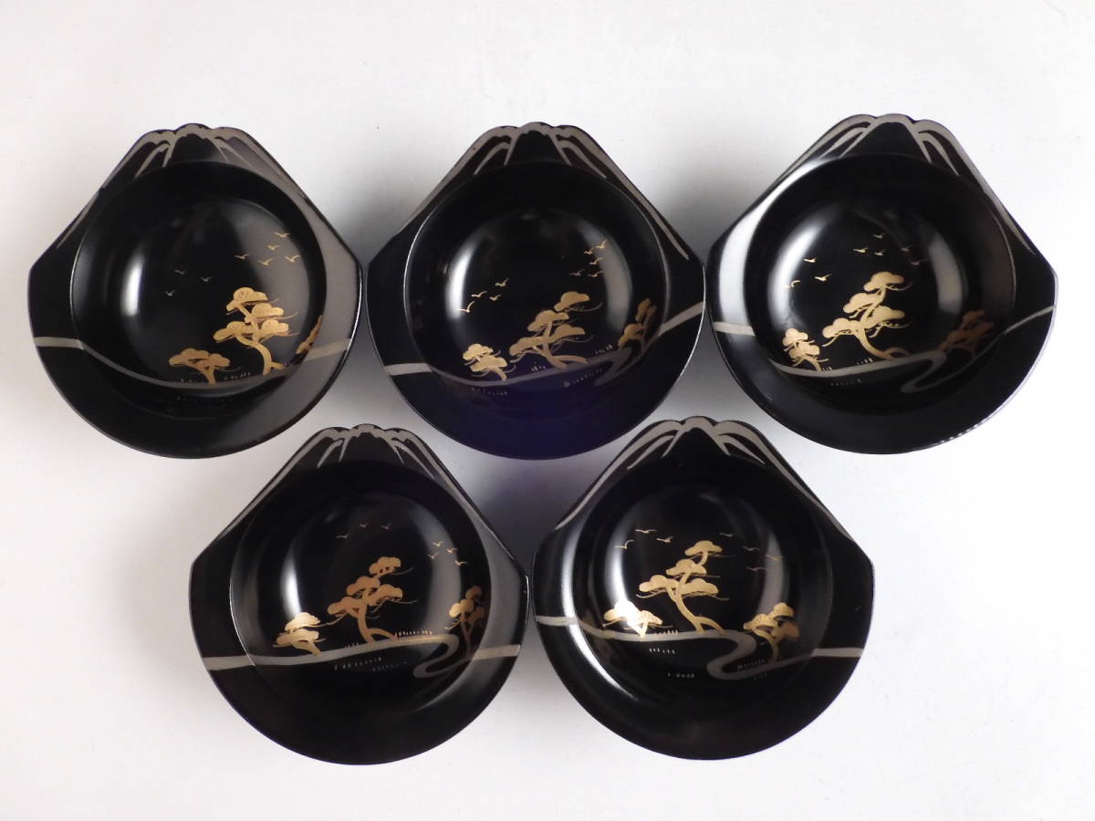 HOT，定番人気 未使用品 長井幸夫 輪島塗 七福神 金蒔絵 純銀 共箱付