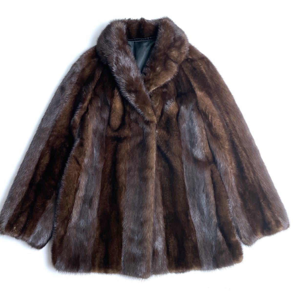美品◇MINK ブラウンミンク◇リアルファー 本毛皮コート