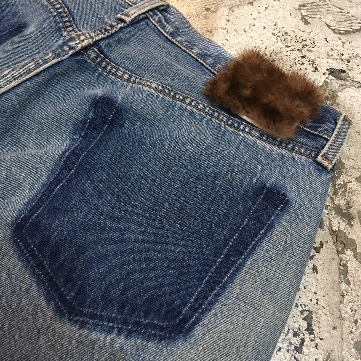 16aw 7×7 セブンバイセブン リーバイス 501 再構築デニムパンツ ミンク 