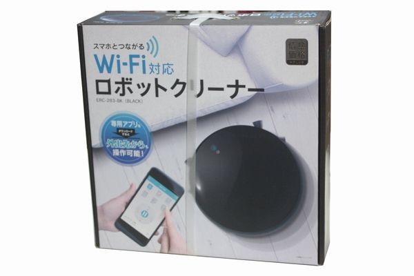 Wi-Fi対応 ロボットクリーナー ERC-283-BK ロボットクリーナー ERC-283