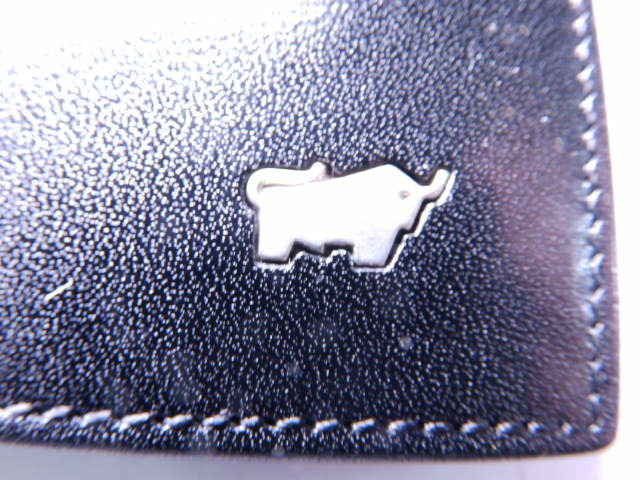 未使用 BRAUN BUFFEL 二折り財布 レザー ドイツ製 ブラウンビュッフェ 