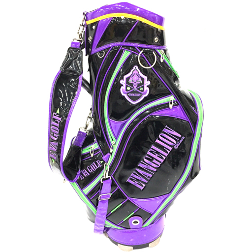 b619 エヴァンゲリオン EVA GOLFゴルフ キャディバッグ 初号機カラー b619 エヴァンゲリオン EVA GOLFゴルフ キャディバッグ 初号機カラー