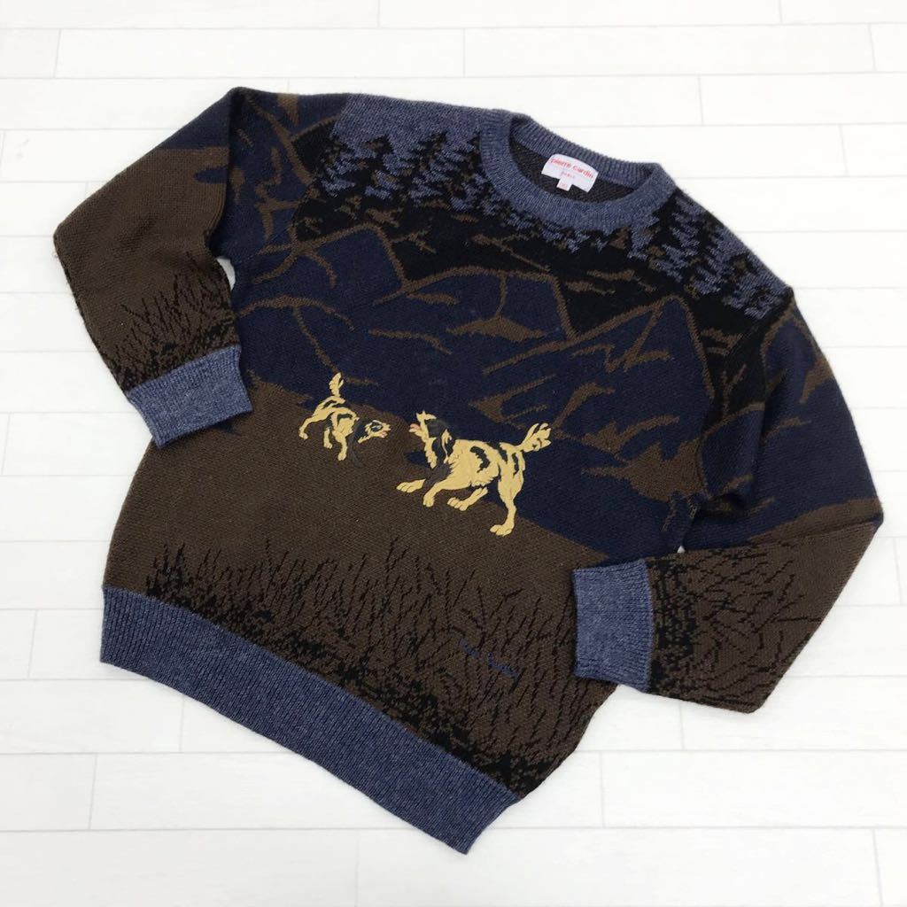100%新品，低価 76 pierre cardin ピエールカルダン 長袖 ニットセーター トップス 総柄 ネイビー ブラウン 刺繍デザイン メンズ サイズFree(その他)｜売買されたオークション情報、yahooの商品情報をアーカイブ公 その他