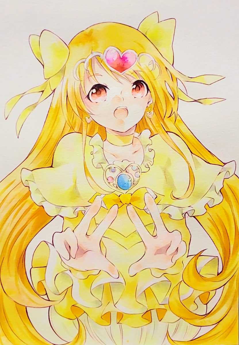 同人手描きスイートプリキュアイラスト キュアミューズ 水彩 コピック ラフ画付き 手描きイラスト 売買されたオークション情報 Yahooの商品情報をアーカイブ公開 オークファン Aucfan Com