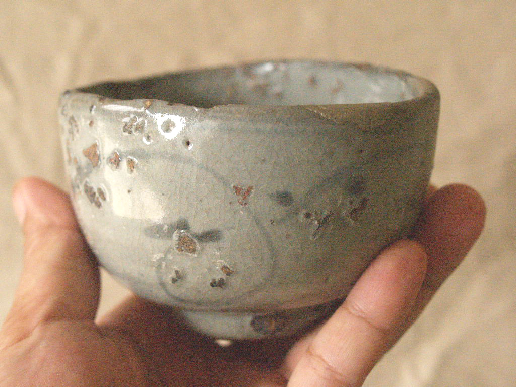 □□ 初期伊万里 古唐津 木原窯 歪み茶碗 茶道具 江戸初期