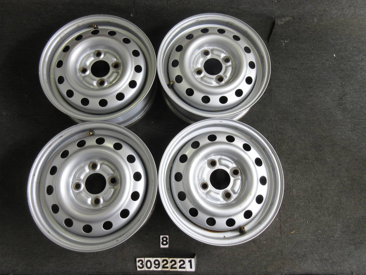 車 ☆日産 純正 13×5J 4本SET PCD100 スチールホイール 鉄チン☆