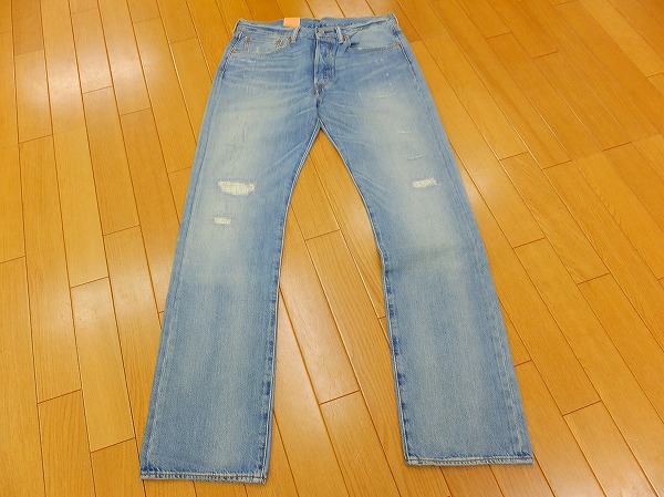 PP170 Levi's リーバイス新品薄色ダメージ加工501 ジーンズW33