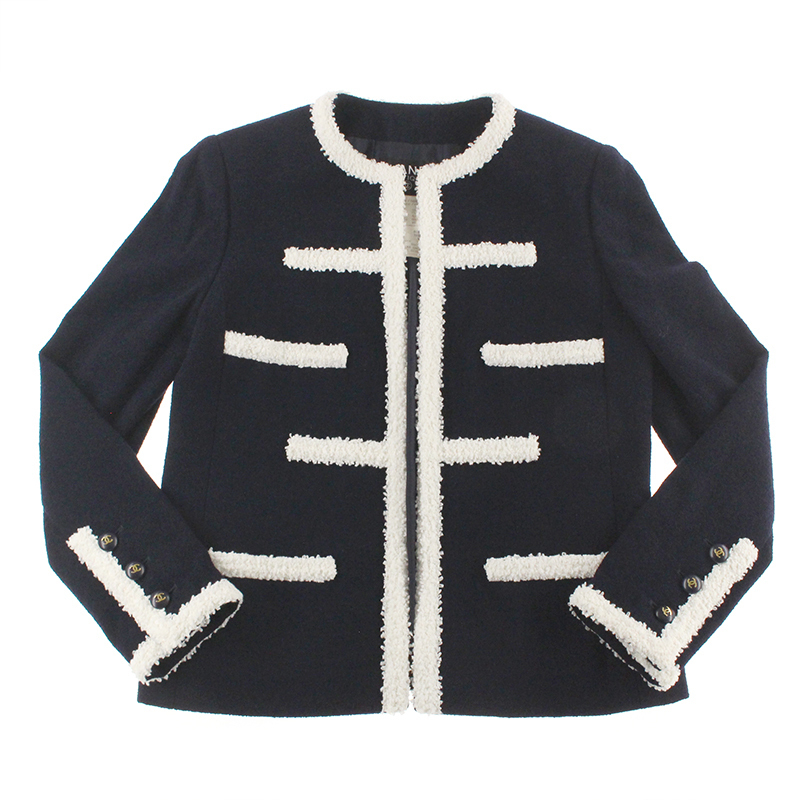 1円スタート 美品 シャネル CHANEL ココボタン バイカラー ツイード  