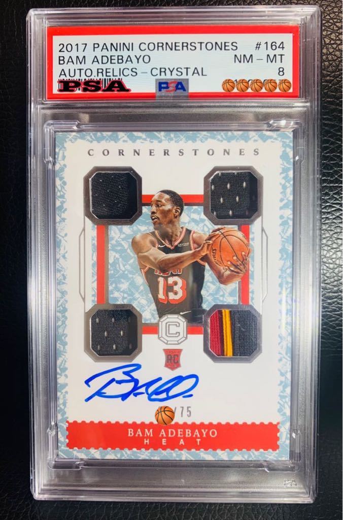 BAM ADEBAYO ルーキーPATCH AUTO (RPA) 2017 PANINI CORNERSTONES 