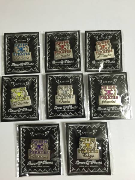 KAT-TUN 2008年 QUEEN of PIRATES ピンバッジ 全8種 新品 亀梨和也(KAT 