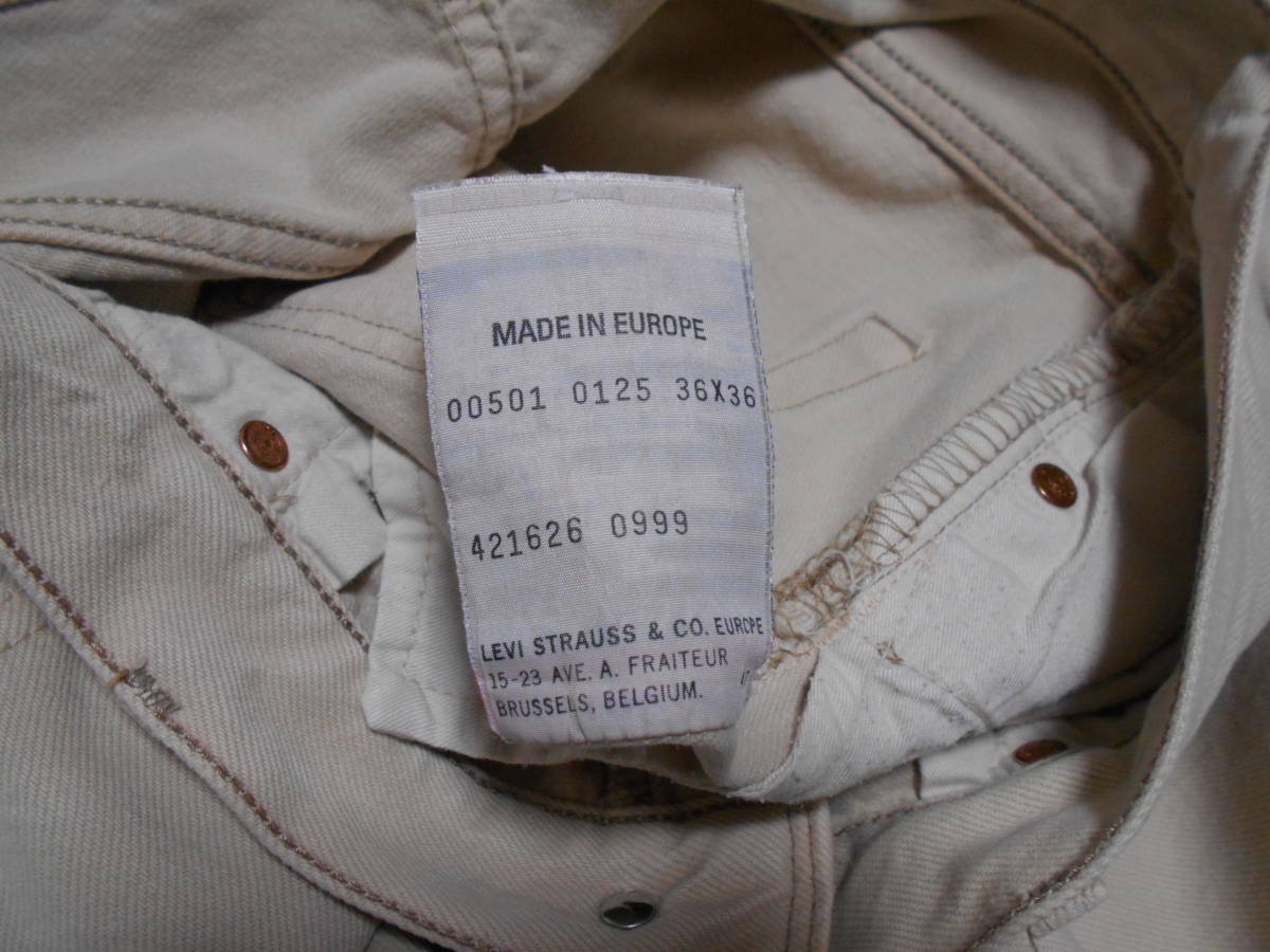 0 リーバイス | 1 ユーロリーバイス Levi's 90s ジーンズ 1999年製 デニムパンツ N ボトムス デッドストック メンズ 京都アンティーク ヨーロッパ企画のLevi's®501