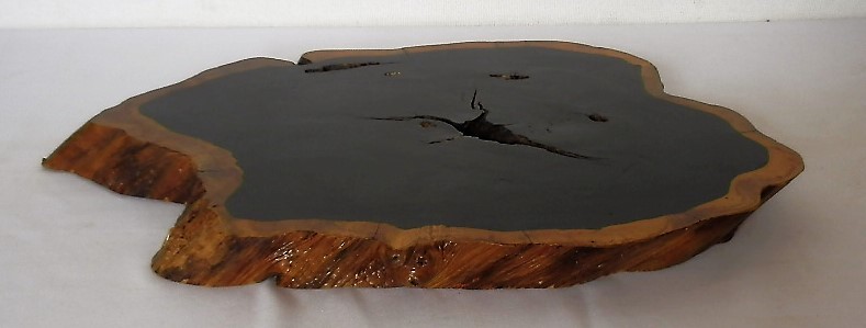 本黒檀（天然銘木）・ブツ切平台 尺6 W、490mm お茶席道具 会席料理