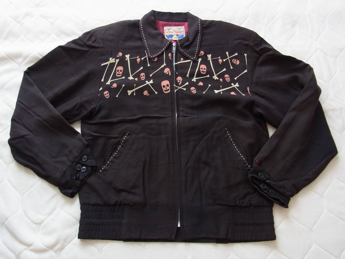 38 M ドライボーンズ DRY BONES 髑髏 ギャバジンジャケット GABARDINE 