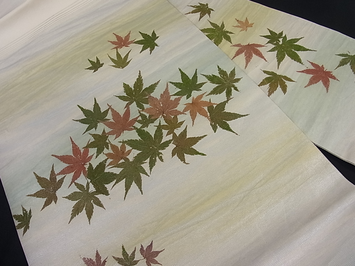 押し花の名古屋帯(作家物) ぐずり