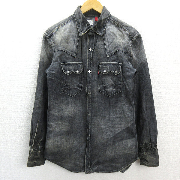 人気SALE，送料無料 k リーバイス/Levi's redloop 60599 加工 長袖デニムウエスタンシャツ L 黒MENS 153(長袖シャツ)｜売買されたオークション情報、yahooの商品情報をアーカイブ公開 - オークファン 男性用
